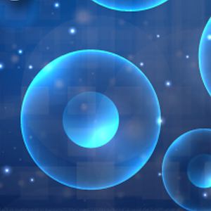 Blue dot inside a larger blue dot with similar dots in the background. Depicts the vastness of data in space and underscores the need for data mapping. 